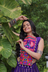 Navratri Wear Pink Kutchi Embroidered Work Lehenga Choli