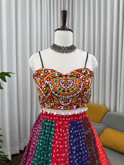 Navratri Festival Multicolor Georgette Digital Printed Lehenga Choli