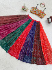Navratri Festival Multicolor Georgette Digital Printed Lehenga Choli
