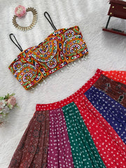Navratri Festival Multicolor Georgette Digital Printed Lehenga Choli