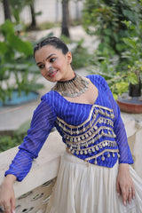 Pink Color Mirror Work Lehenga Choli For Navratri Wear