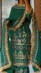 Exclusive Green Crepe with Sequence Work Dhoti Suit