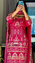 Exclusive Green Crepe with Sequence Work Dhoti Suit