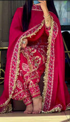 Exclusive Green Crepe with Sequence Work Dhoti Suit