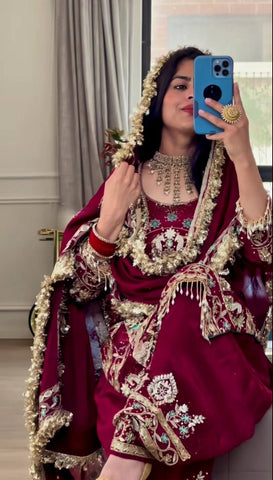Exclusive Green Crepe with Sequence Work Dhoti Suit