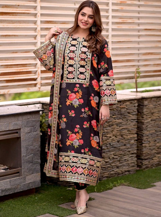 Exclusive Black Color Work Anarkali Suit