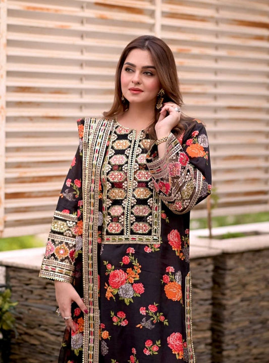 Exclusive Black Color Work Anarkali Suit