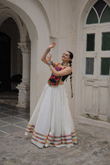 Navratri Wear Black Color Kutchi Gamthi Work Lehenga Choli