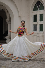 Navratri Wear Black Color Kutchi Gamthi Work Lehenga Choli