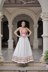 Navratri Wear Black Color Kutchi Gamthi Work Lehenga Choli