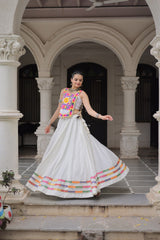Navratri Wear Black Color Kutchi Gamthi Work Lehenga Choli