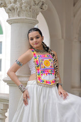 Navratri Wear Black Color Kutchi Gamthi Work Lehenga Choli