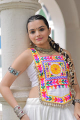 Navratri Wear Black Color Kutchi Gamthi Work Lehenga Choli