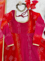Exclusive Pink Color Digital Printed Georgette Anarkali Suit