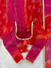 Exclusive Pink Color Digital Printed Georgette Anarkali Suit