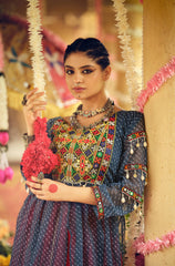 Orange Navratri Rayon Embroidery Work Lehenga With top