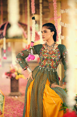 Orange Navratri Rayon Embroidery Work Lehenga With top