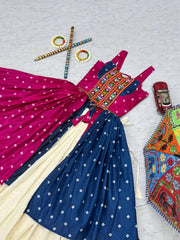Navratri Special Green Color Gamthi Work Lehenga Choli