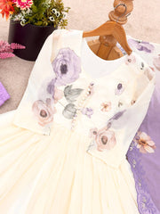 Designer Purple Color Sequence Work Georgette Gown
