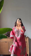Marvelous Pink Color Sequence Work Sharara Suit