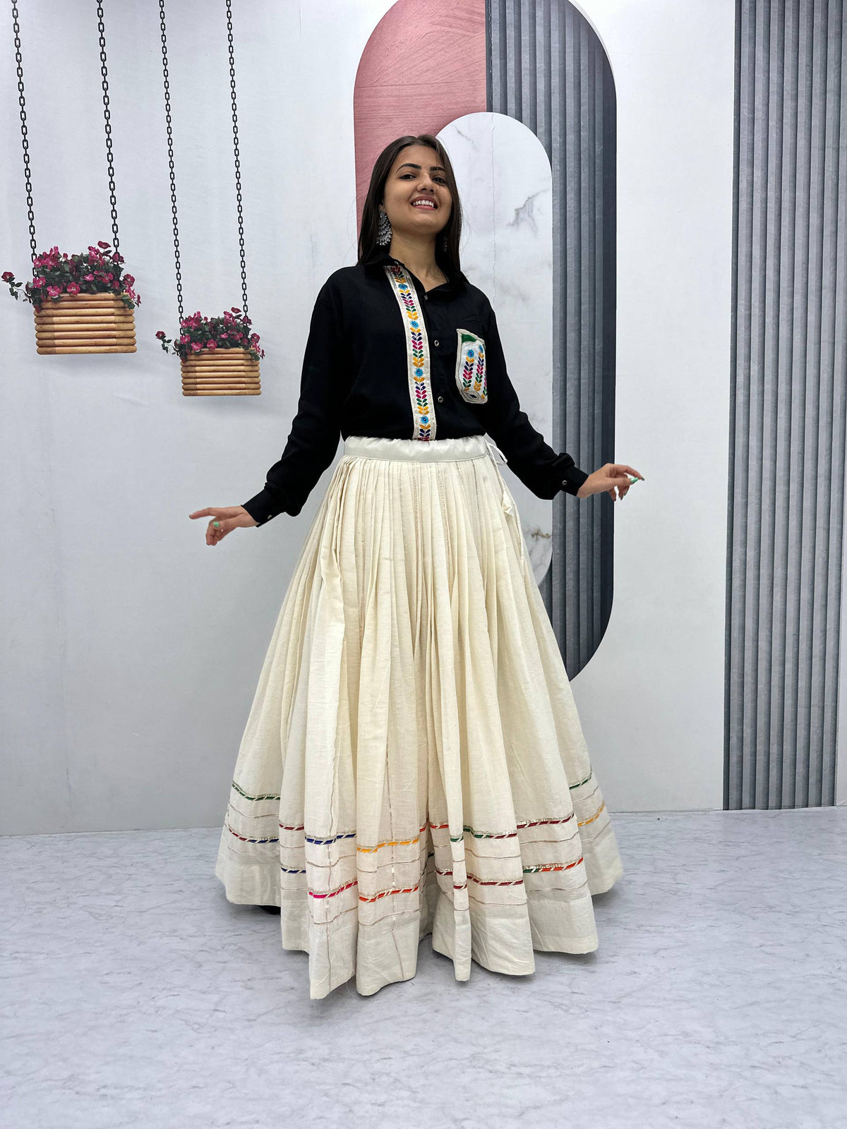 Lovely Black Color Embroidery Work Lehenga Choli