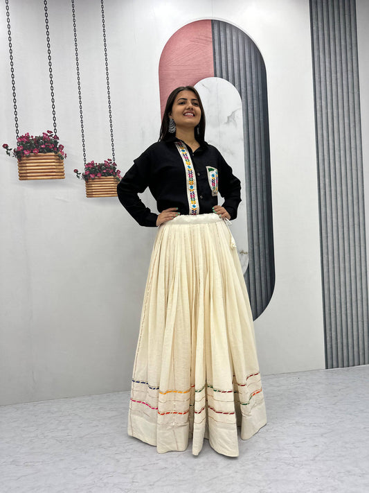 Lovely Black Color Embroidery Work Lehenga Choli