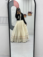 Lovely Black Color Embroidery Work Lehenga Choli