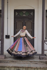 Navratri Multi Lehenga With White Work Choli