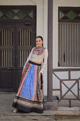 Navratri Multi Lehenga With White Work Choli