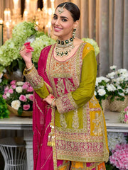 Mesmerizing Multi Color Sequence Work Sharara Suit