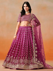 Glorious Blue Georgette Sequence Work Lehenga