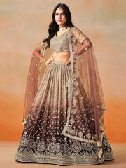 Glorious Blue Georgette Sequence Work Lehenga