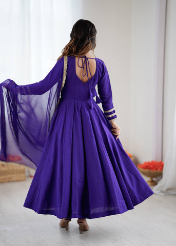 Gorgeous Red Silk Codding Work Anarkali Gown