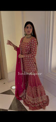 Admiring Red Georgette Sequence Work Sharara Suit