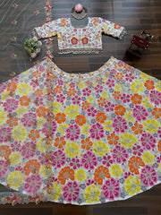 Charming White Georgette with Sequence Work Lehenga Choli