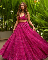 Gorgeous Pink Silk with Dori Work Lehenga Choli
