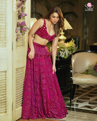 Gorgeous Pink Silk with Dori Work Lehenga Choli
