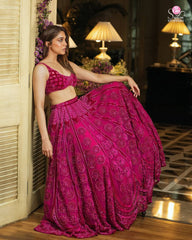 Gorgeous Pink Silk with Dori Work Lehenga Choli