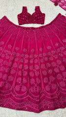 Gorgeous Pink Silk with Dori Work Lehenga Choli