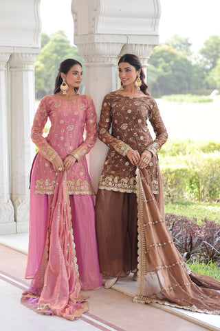 Lovely Fendy with Rich Sequins Embroidered work Sharara Suit