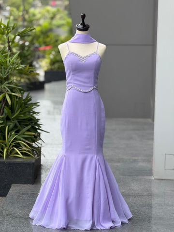 Party Wear Purple Color Diamond Work Lehenga