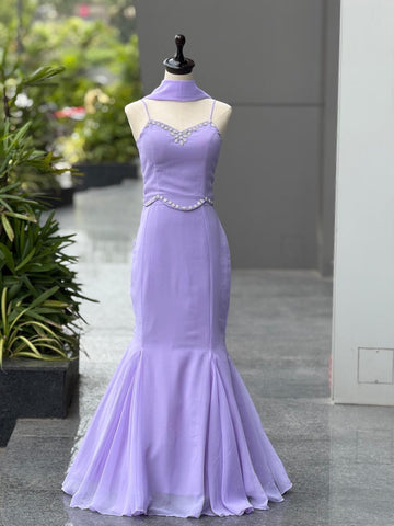 Party Wear Purple Color Diamond Work Lehenga