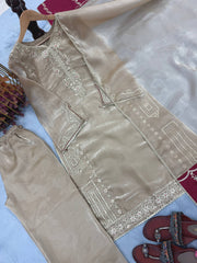 Glorious Gold Jimmy Choo Sequence Work Palazzo Suit