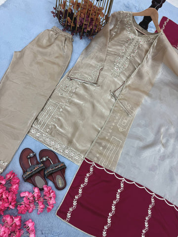 Glorious Gold Jimmy Choo Sequence Work Palazzo Suit