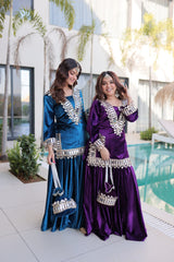 Amazing Velvet with Zari Embroidered Work Palazzo Suit