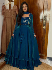 Admiring Festive Wear Embroidery Work Lengha