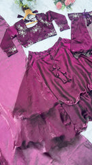 Admiring Festive Wear Embroidery Work Lengha