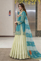 Ceremony Wear Crepe Silk Embroidery Lehenga