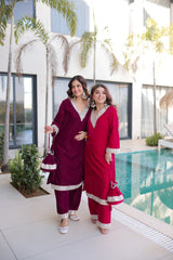 Alluring Velvet with Zari Work Sharara Suit