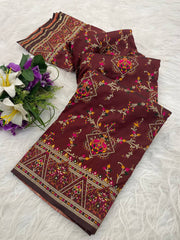 Traditional Wear Pashmina Silk Weaving Saree